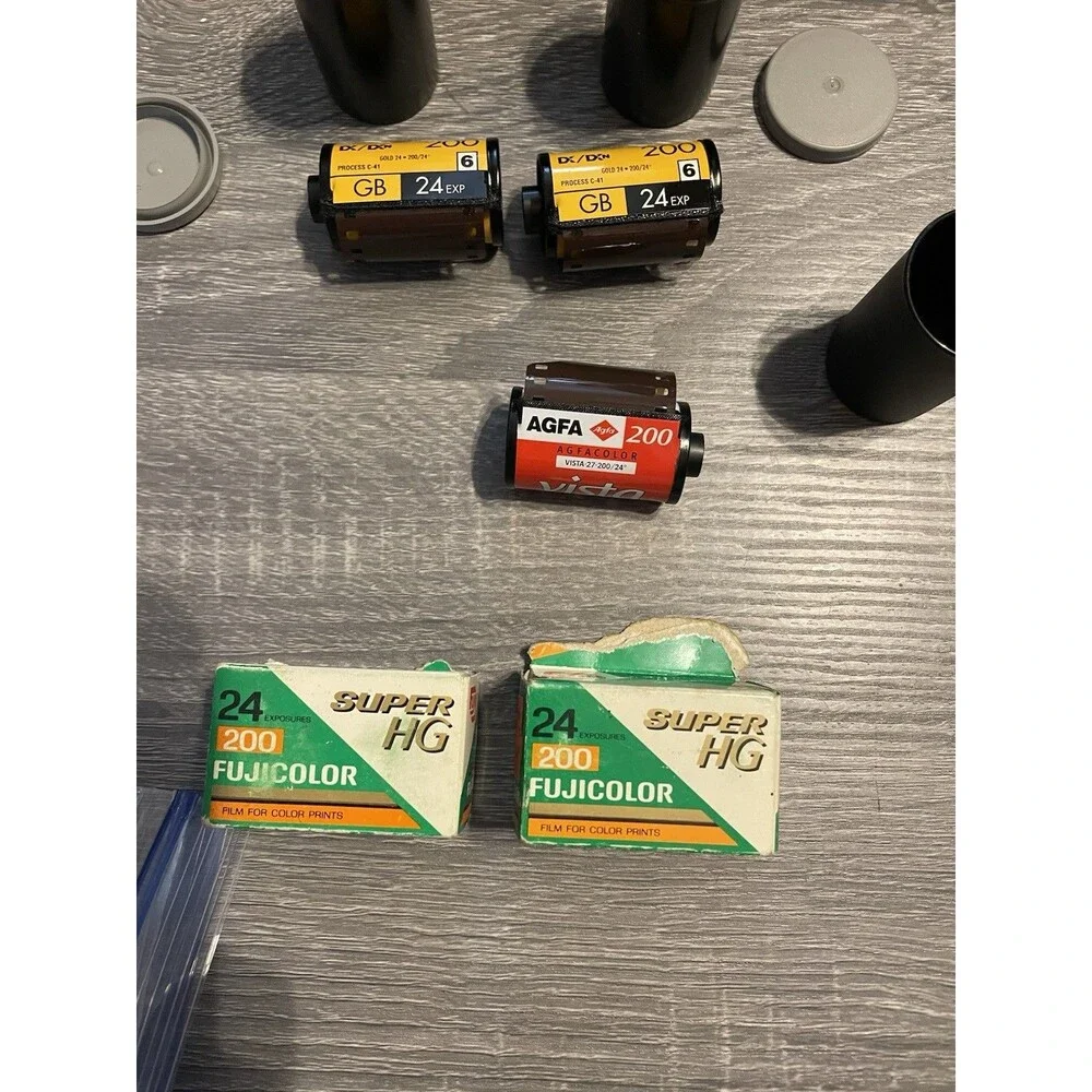 6 Roll Lot TMax 400 AGFA 200 2 Fuji Color 200 2 DX 200 unused undeveloped READ